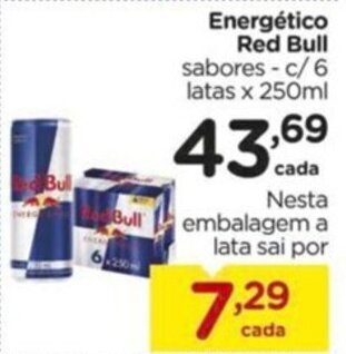 Carrefour Energético Red Bull sabores - c/6 latas x 250ml oferta