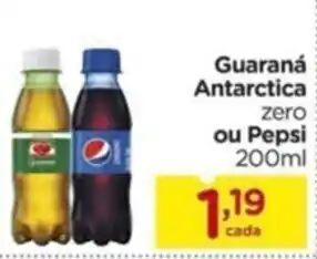 Carrefour Guaraná Antarctica zero ou Pepsi 200ml oferta