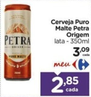 Carrefour Cerveja Puro Malte Petra Origem lata - 350ml oferta