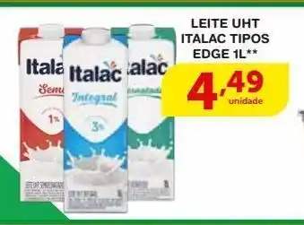 Roldão Leite uht italac tipos edge 1l** oferta