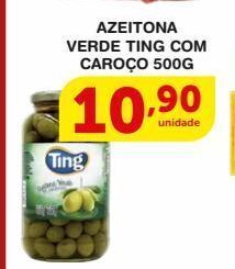 Azeitona verde ting com caroço 500g