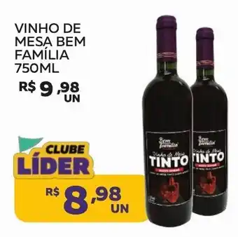 Lider Atacadista VINHO DE MESA BEM FAMÍLIA 750ML oferta