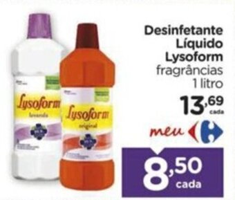 Carrefour Desinfetante Líquido Lysoform fragrâncias 1 litro oferta