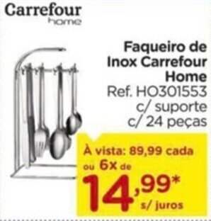 Carrefour Faqueiro de Inox Carrefour Home oferta