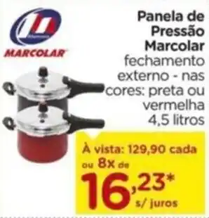 Carrefour Panela de Pressão Marinex vermelha 4,5 litros oferta