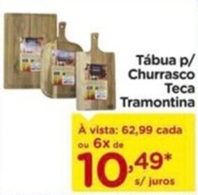 Tábua p/ Churrasco Teca Tramontina