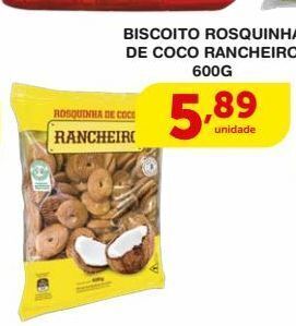 Roldão Biscoito rosquinha de coco rancheiro 600g oferta