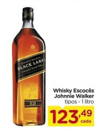 Carrefour Whisky Escocês Johnnie Walker tipos-1 litro oferta