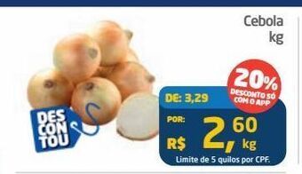 Tenda Atacado Cebola kg oferta