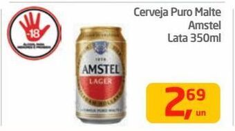 Tenda Atacado Cerveja puro malte amstel lata 350ml oferta