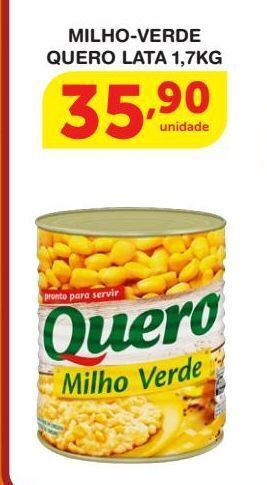 Roldão Milho verde quero lata 1,7kg oferta