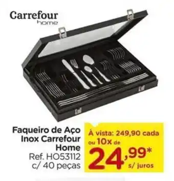 Carrefour Faqueiro de Aço Inox Carrefour Home oferta