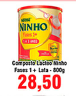 Shibata Supermercados Composto Lacteo Ninho Fases 1 + Lata 800g oferta