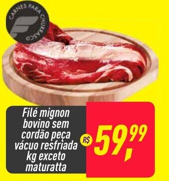 Frangolândia File Mignon Bovino Sem Cordao peca vacuo resfriado 1kg exceto maturatta oferta