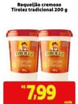 Requeijão cremoso Tirolez tradicional 200 g