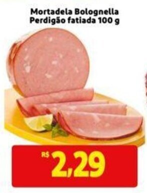 Extra Supermercado Mortadela Bolognella Perdigão fatiada 100 g oferta