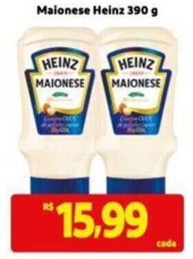 Extra Supermercado Maionese Heinz 390 g oferta