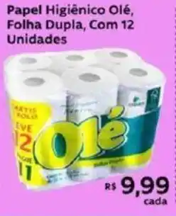 Papel Higiênico Olé, Folha Dupla, Com 12 Unidades