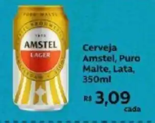 Cerveja Amstel, Puro Malte, Lata, 350ml