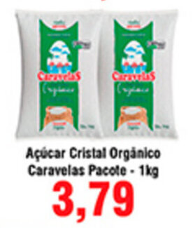 Acucar Cristal Organico Caravelas Pacote 1kg