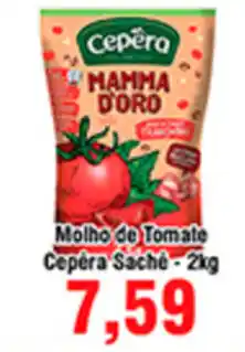 Shibata Supermercados Molho de Tomate Cepera Sache 2kg oferta