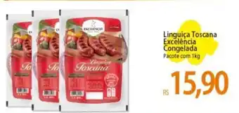 Atacadão Linguiça Toscana Excelência Congelada Pacote com 1kg oferta