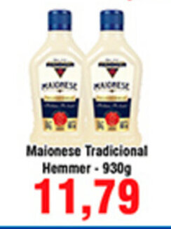 Shibata Supermercados Maionese Tradicional Hemmer 930g oferta