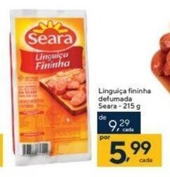 Coop Linguiça fininha defumada Seara-215 g oferta
