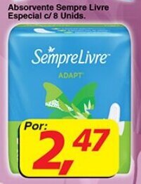 Supermercados Guanabara Absorvente Sempre Livre Especial c/ 8 unids. oferta