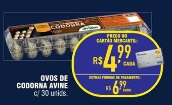 Mercantil Rodrigues Ovos de codorna avine c/ 30 unids. oferta