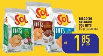 Mercantil Rodrigues Biscoito salgado sol hits 80g oferta