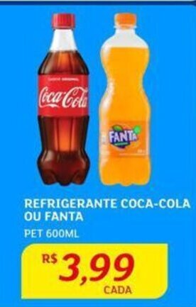 Assaí Atacadista REFRIGERANTE COCA-COLA OU FANTA PET 600ML oferta