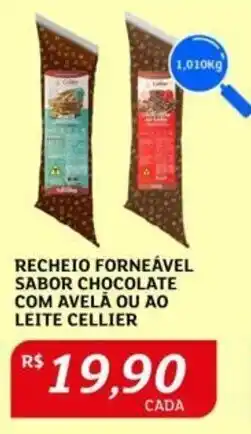 Assaí Atacadista RECHEIO FORNEÁVEL SABOR CHOCOLATE COM AVELÃ OU AO LEITE CELLIER oferta