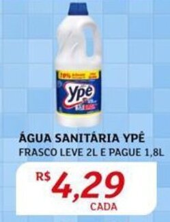Assaí Atacadista ÁGUA SANITÁRIA YPÉ FRASCO LEVE 2L E PAGUE 1,8L oferta