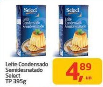 Tenda Atacado Leite Condensado Semidesnatado Select TP 395g oferta