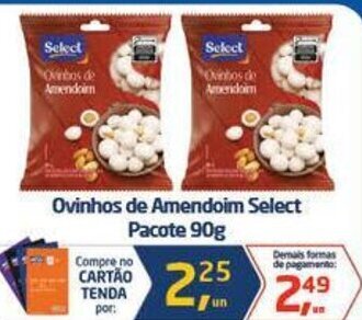 Tenda Atacado Ovinhos de Amendoim Select Pacote 90g oferta