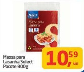Tenda Atacado Massa para Lasanha Select Pacote 900g oferta