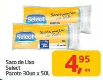 Tenda Atacado Saco de Lixo Select Pacote 30un x 50L oferta
