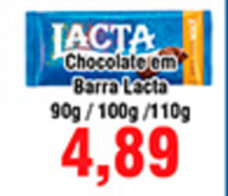 Shibata Supermercados Chocolate em Barra Lacta 90g oferta