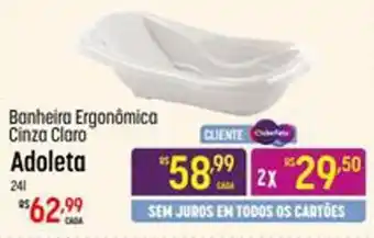 Banheira Ergonômica Cinza Claro Adoleta 24L
