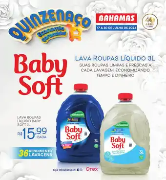 LAVA ROUPAS LÍQUIDO BABY SOFT 3L