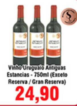 Shibata Supermercados Vinho Uruquaio Antiguas Estancias 750ml oferta
