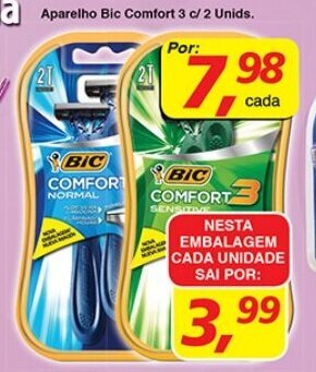 Supermercados Guanabara Aparelho Bic Comfort 3 c/ 2 unids. oferta