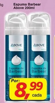 Supermercados Guanabara Espuma barbear Above 200ml oferta