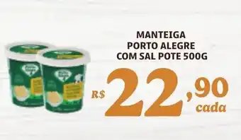Bahamas Supermercados MANTEIGA PORTO ALEGRE COM SAL POTE 500G oferta