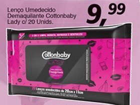 Lenco Umedecido Demaquilante Cottonbaby Lady c/20 unids.