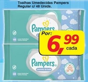 Supermercados Guanabara Toalhas Umedecidas Pampers Regular c/48 unids oferta