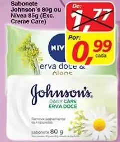 Supermercados Guanabara Sabonete Johnson's 80g ou Nivea 85g (Exc. Creme Care) oferta
