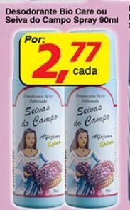 Supermercados Guanabara Desodorante Bio Care ou Seiva do Campo Spray 90ml oferta
