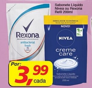 Supermercados Guanabara Sabonete Liquido Nivea ou Rexona Refil 200ml oferta